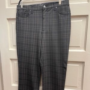 NWOT Black/Brown Plaid Dress Pants